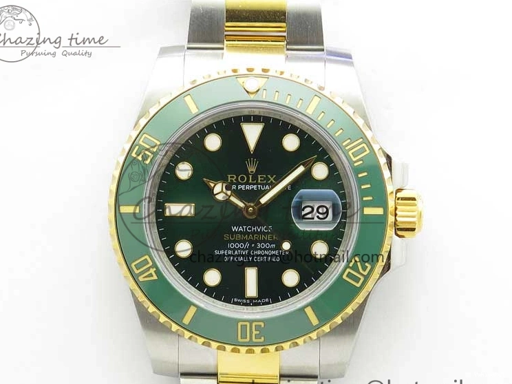Wrapped MAX VRF Dial Green Bracelet A2836 116613 Edition Bezel on YG Submariner Version Best SS YG LV 0831